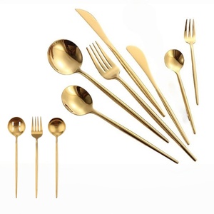 Restaurant Buffet Banquet Heavy Duty Stainless Steel Serving Utensil Set Gold