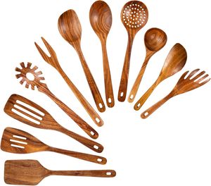 Teak Wood Kitchen Utensils Set Wholesale