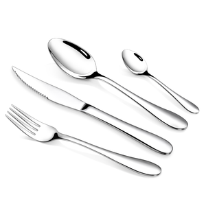 Restaurant Cutlery Set for Hotel Cubiertos Acero Inox 410 Metal Spoons Forks Knives