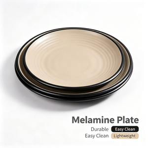 Wholesale Melamine Deep Dish Plates Solid & Two-tone Color Non-Toxic Dinnerware
