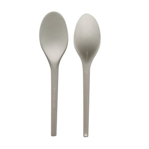 Meal Prep Utensils Ready Meal Cutlery Food Court Tableware Din Certco Certified Compostable CPLA Cutlery Disposable 6inch Spoon
