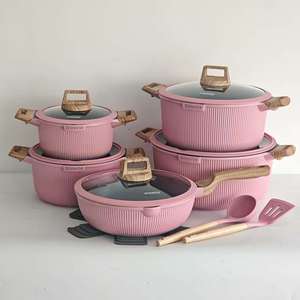 15pcs Heavy Duty Granite Casserole Pots Set