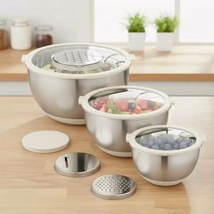 Stainless Steel Salad Mixing Bowl Set