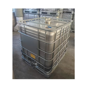 1000L Stainless Steel IBC Tote Tank Stackable Food Grade Bulk Liquid Container