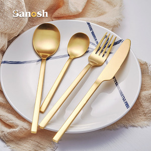 SANOSH Modern Business Gift Flatware Set 304 Stainless Steel