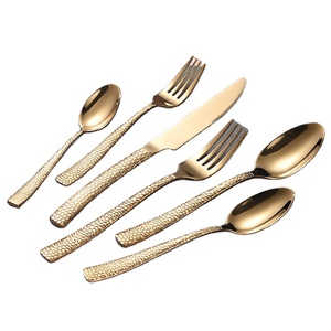 Wholesale Custom logo Bulk Stainless Steel Flatware Luxury Matte Rose Gold Cutlery Set